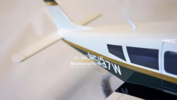 Model of Piper PA-28 Cherokee with detailed craftsmanship.